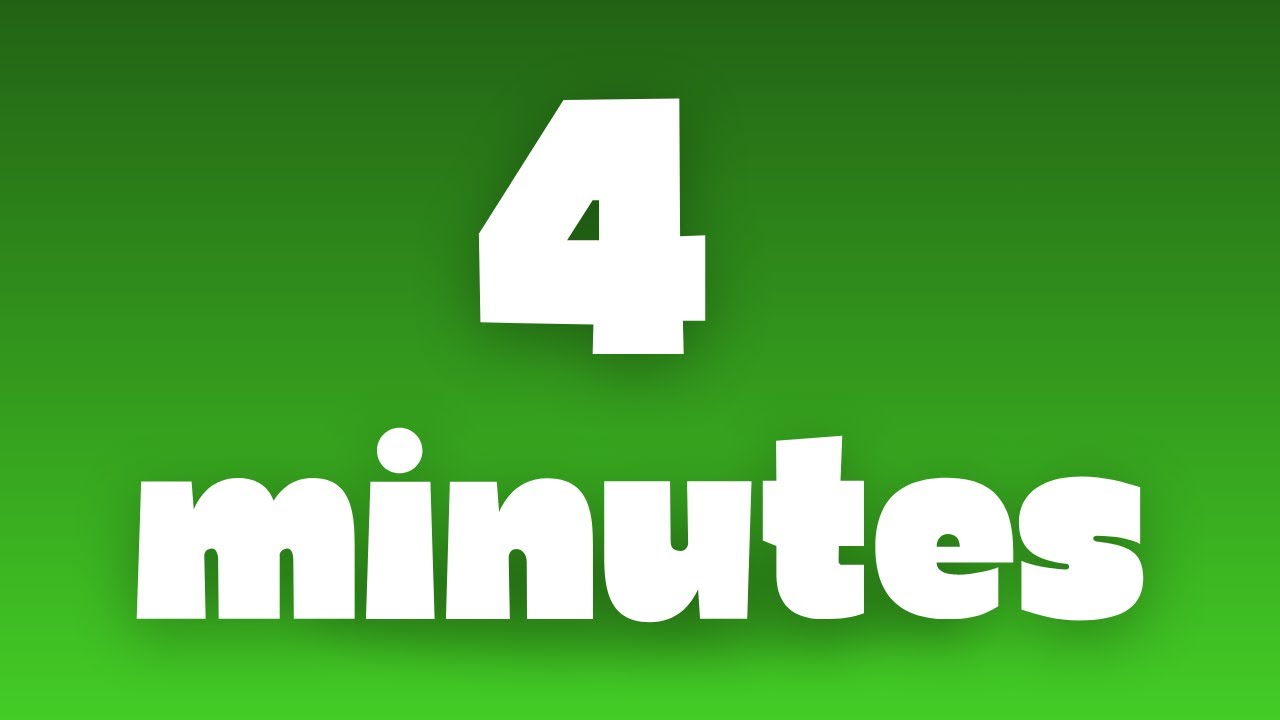 4 Minute Countdown Timer | Green Gradient