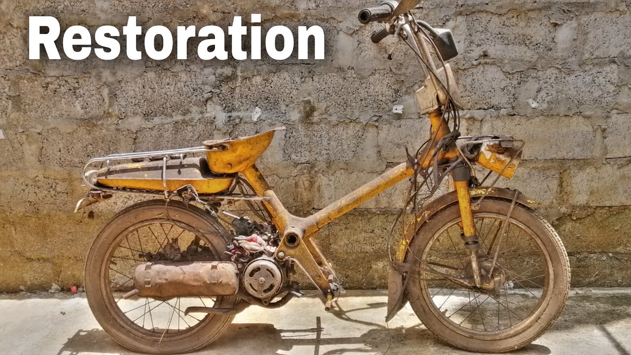 Restoration Abandoned Old Motorcycle Honda Express NC50  Two Stroke Engine 1982 | Time-lapse