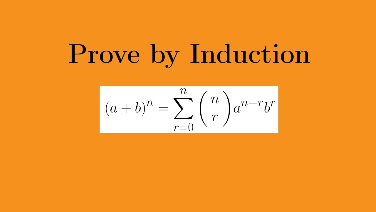 Binomial Theorem || Proof by Mathematical Induction