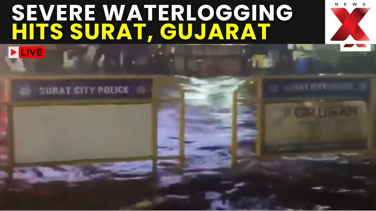 Gujarat Flood Alert LIVE: Heavy Rain Causes Severe Waterlogging in Surat | Gujarat Floods LIVE