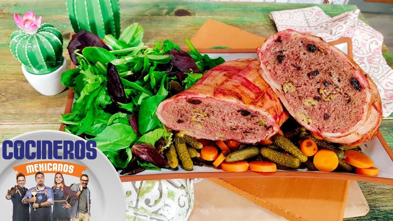 Receta:  Rollo de carne molida envuelto en tocino | Cocineros Mexicanos