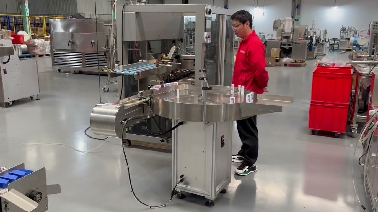 Automatic SPF stick cartoning machine with date printer/cosmetics stick products cartoning machine