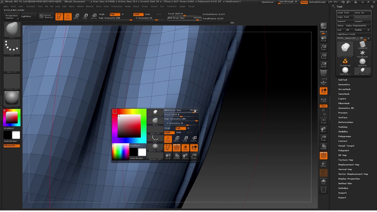 02/04 Explanation of Brushes &mdash; 3D Modeling: Learn ZBrush from Scratch_ENG