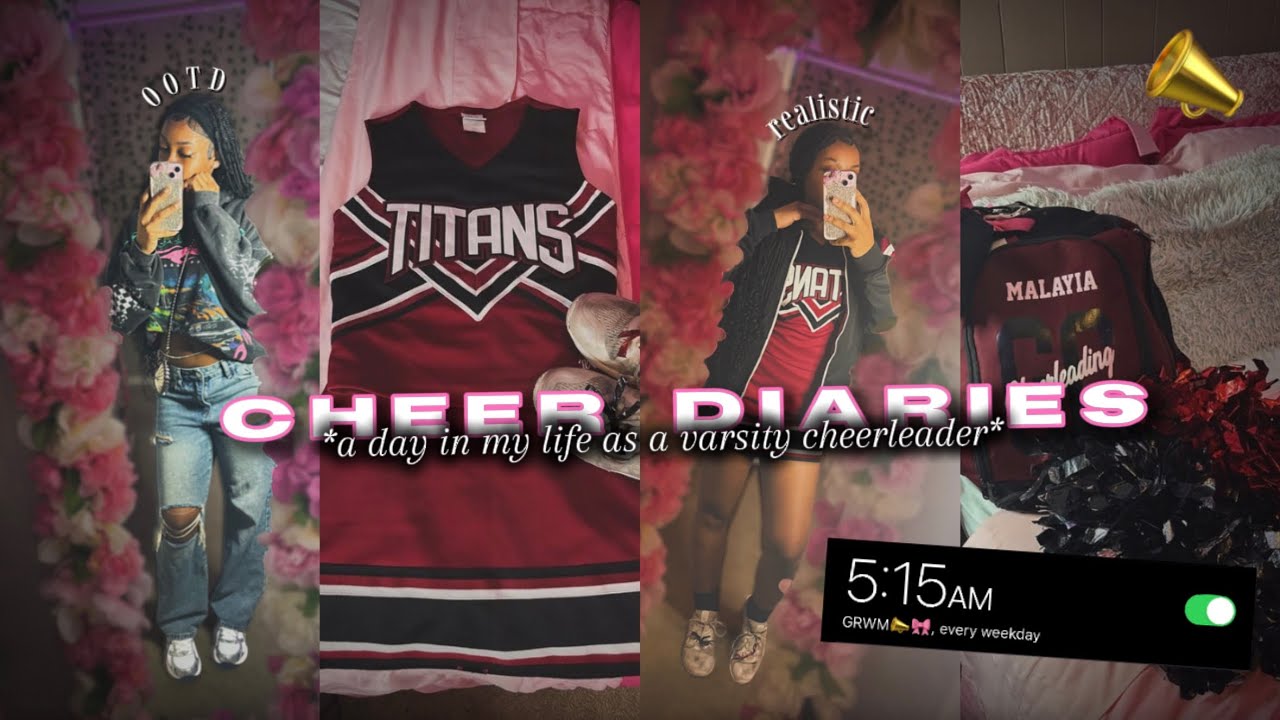 CHEER DIARIES 001 ♡: A DAY IN MY LIFE AS A VARSITY CHEERLEADER📣 | game day vlog, grwm, chit-chat