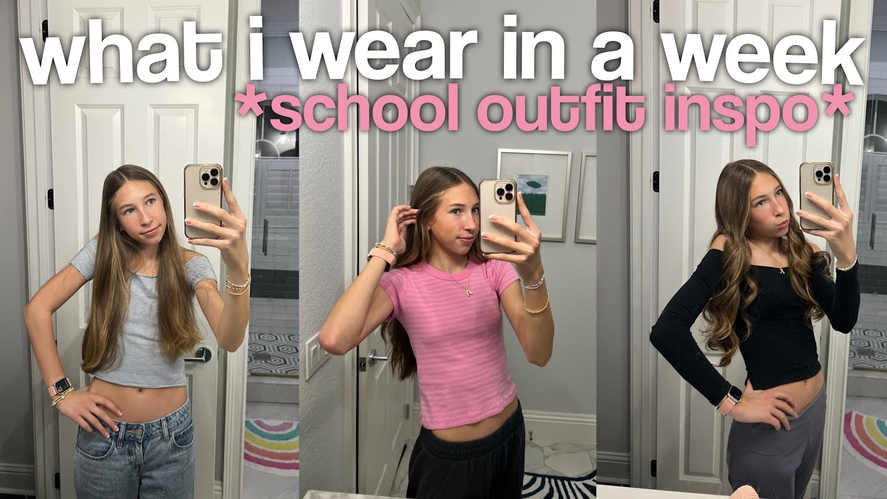 what i wear in a week *school outfit inspo!* 