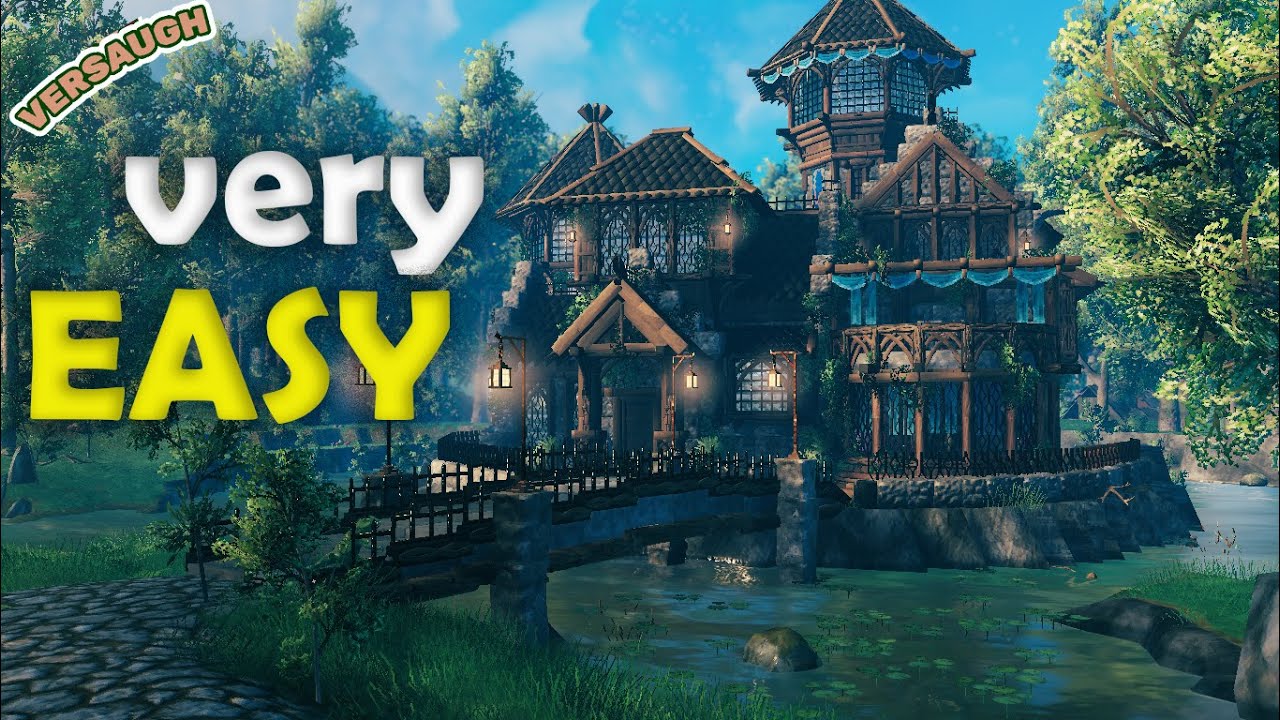I Built A Medieval Mansion in Valheim, Here's How To Build it! | Valheim Build |