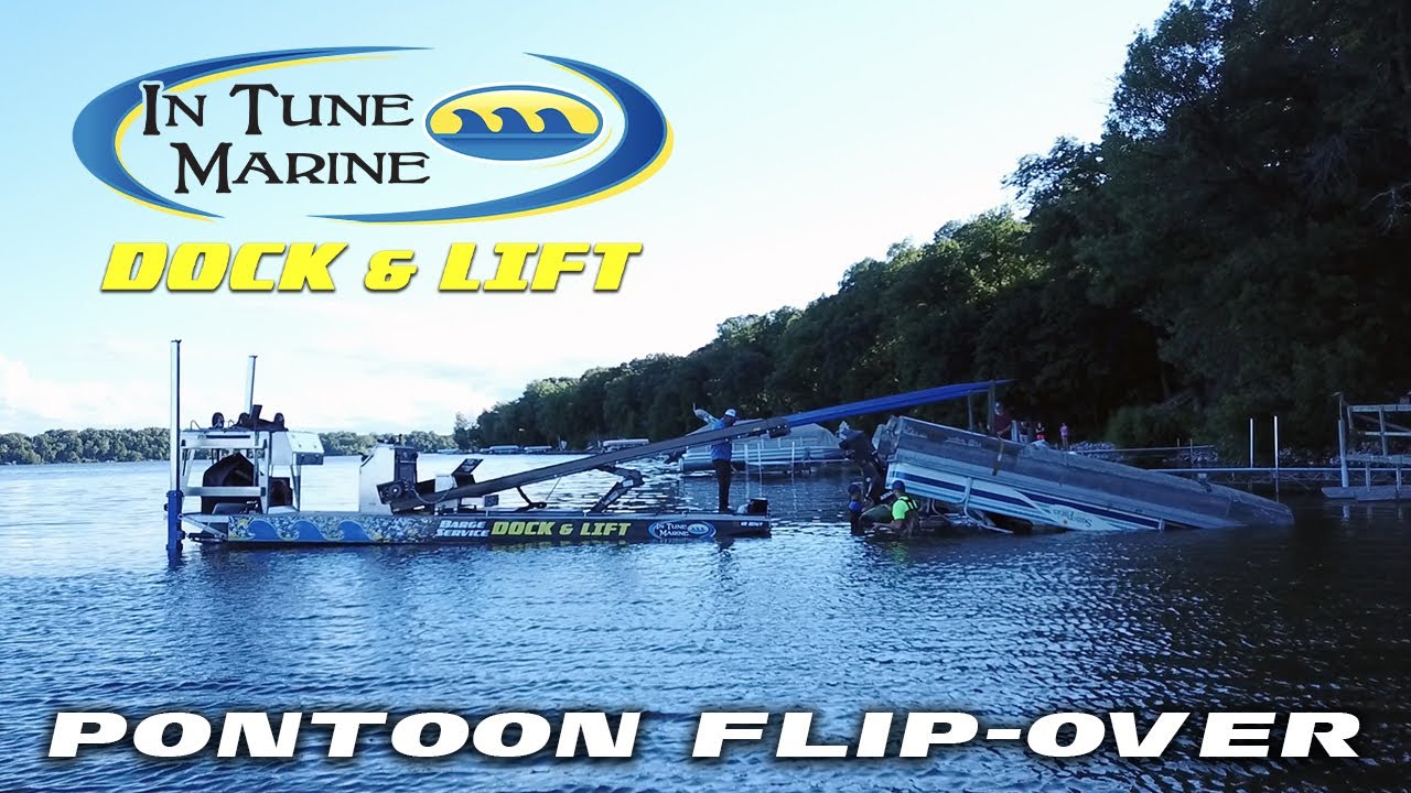Pontoon Flip-Over Storm Damage : In Tune Marine
