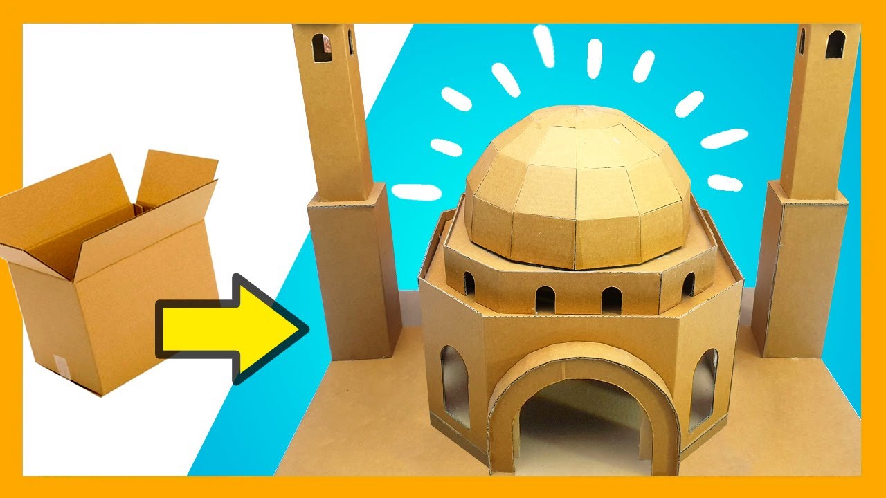 Step by Step Masjid dari Kardus Cardboard