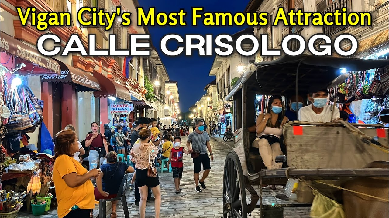 Vigan City's Most Famous Street CALLE CRISOLOGO Walk Tour + Dancing Fountain Show at Plaza Salcedo