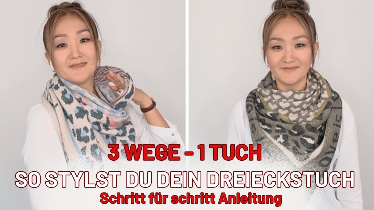 3 Stylingideen für warme Dreieckstuch, Dreiecktuch binden