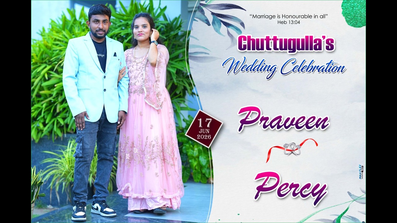 Chuttugulla's Wedding Celebrations || Praveen & Percy || 17th June 2026 || Dream Destination Studio