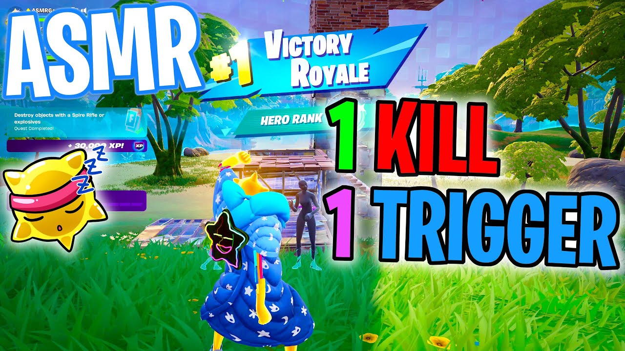 ASMR Gaming 😴 Fortnite 1 Kill = 1 Trigger Relaxing Mouth Sounds 🎮🎧 Controller Sounds + Whispering 💤