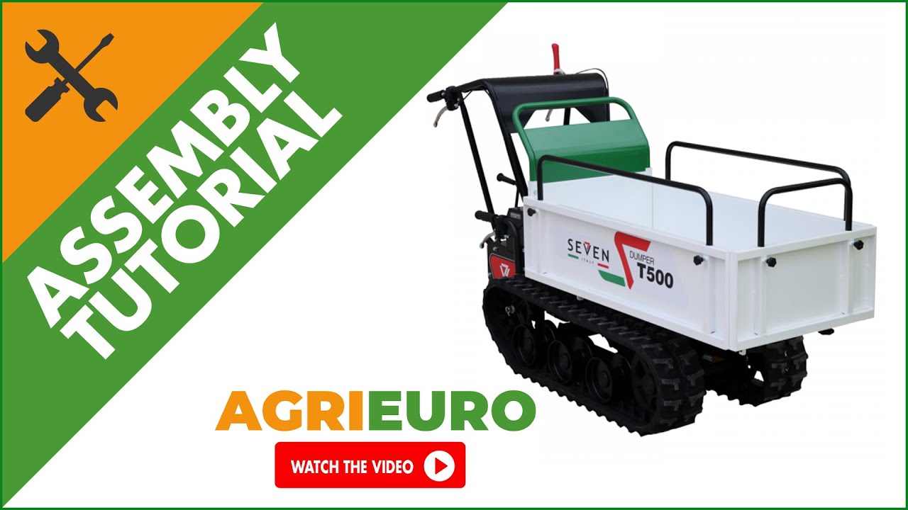 Seven Italy T500 GX Tracked Power Barrow - Extendable dumper truck - 500 Kg - Assembly tutorial