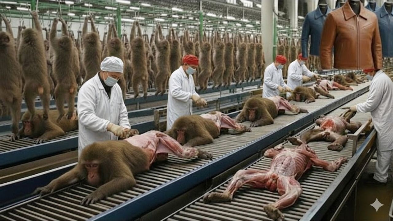 Inside the Monkey-Pattern Leather Factory | Full Process From Raw Material to Luxury Jackets