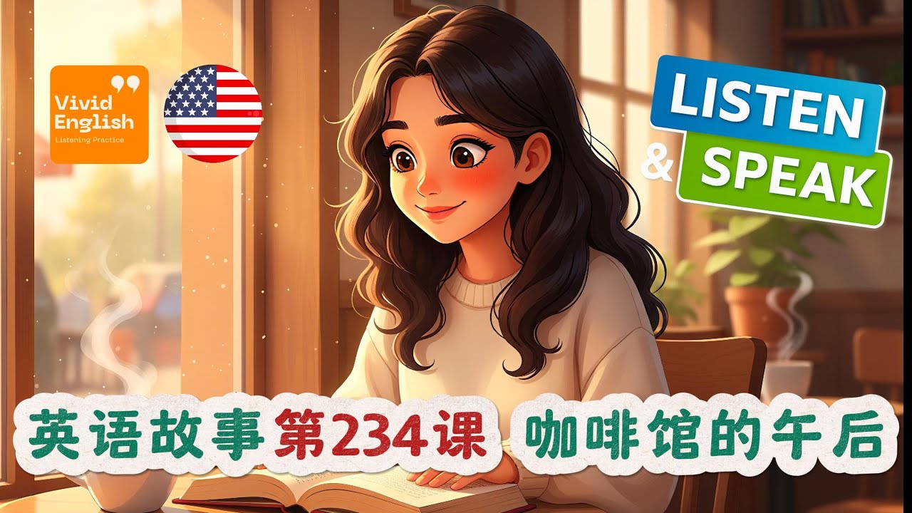 🎧听故事，学英语，简单的 Level A2 英文故事 第234课《咖啡馆读书的午后》，提升英语听力理解能力！ 英語故事 | 英语故事 | 英文故事
