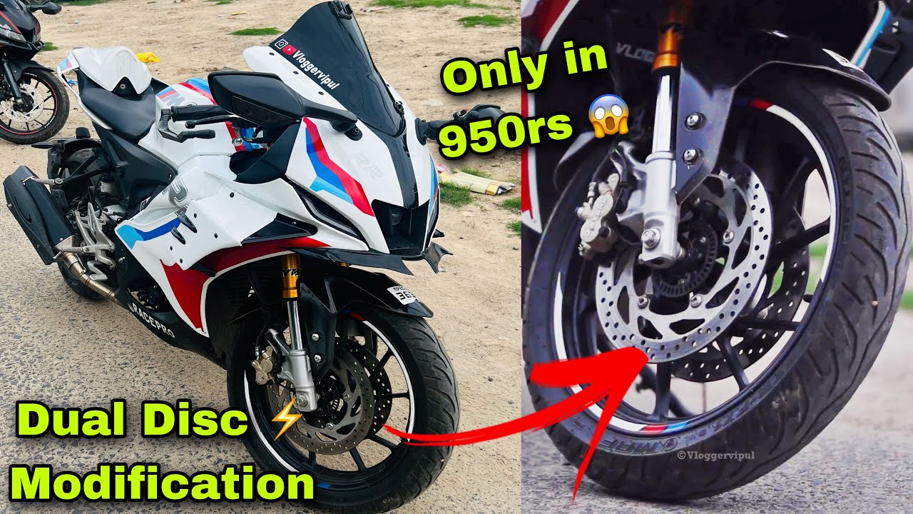 Dual disc Modification on R15 v4 😍 | Ye karwane ke baad bike ka look...😱🔥