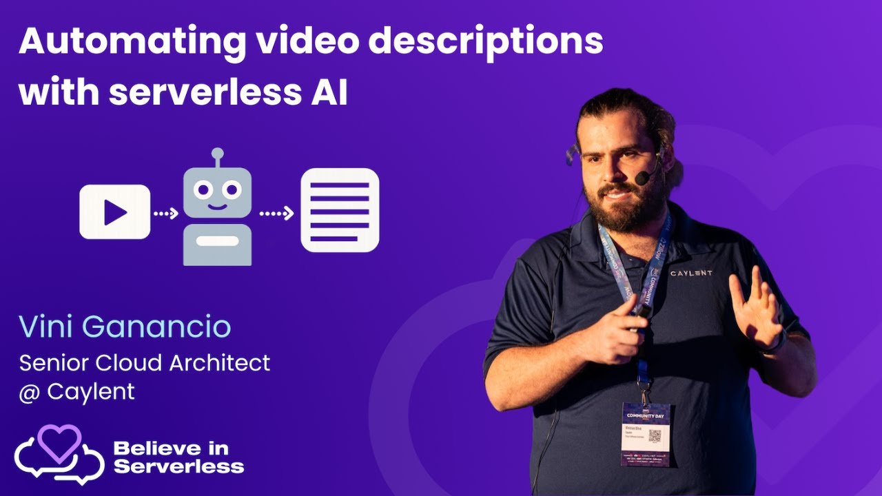 Automating video descriptions with serverless AI