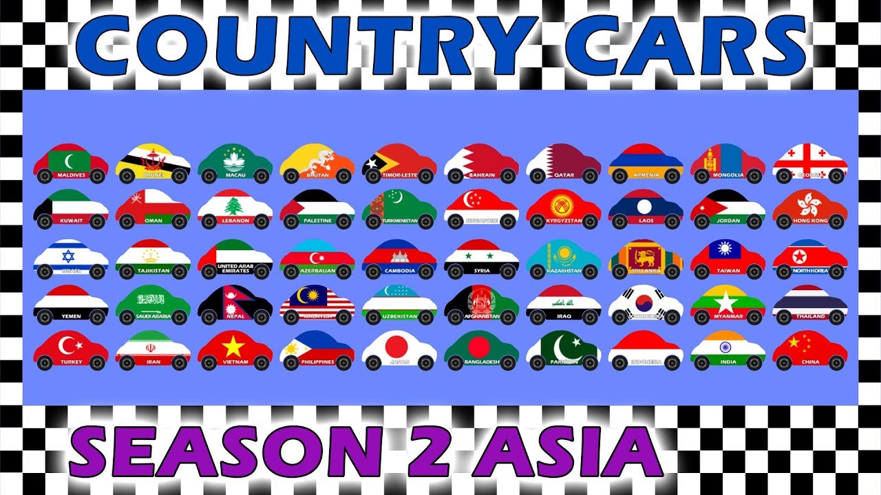 Country Cars Race Season 2 - Asia Part 2 - Who Will Win?