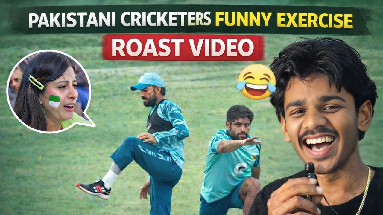 Pakistani cricketers funny 🤣 exercise | Roast video 
