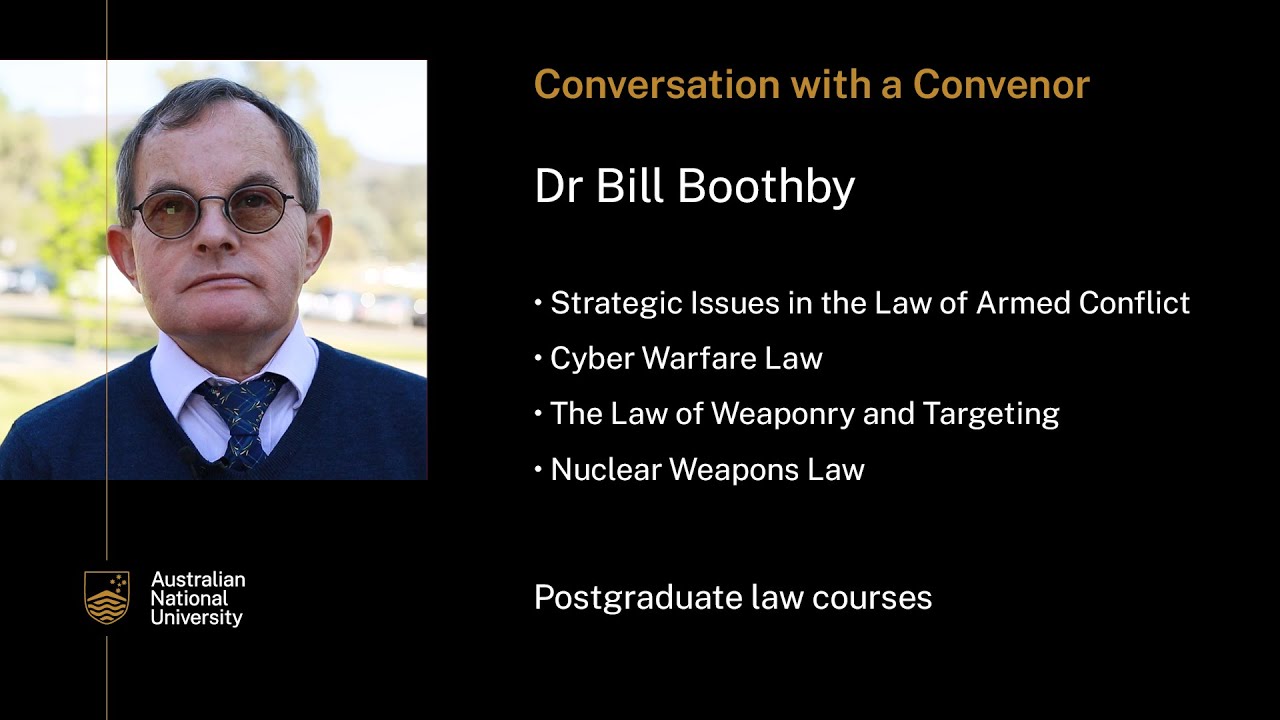 Conversation with a Convenor: Dr Bill Boothby