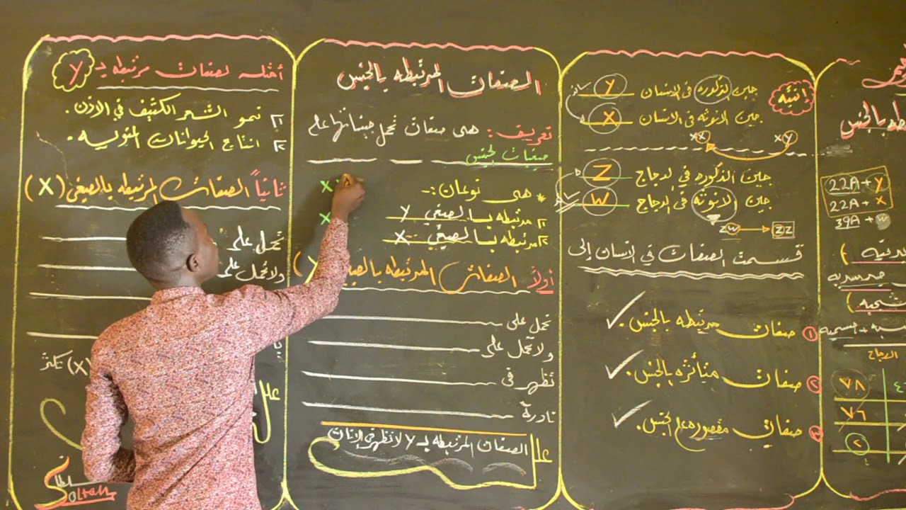 الأستاذ مهند السلطان - علم الأحياء ( الوراثة) - الصفات المرتبطة بالجنس