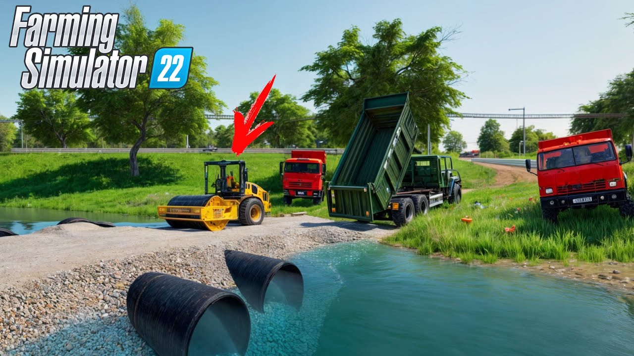 ПРОЛОЖИЛ НОВУЮ ДОРОГУ ЧЕРЕЗ РЕКУ - FARMING 22