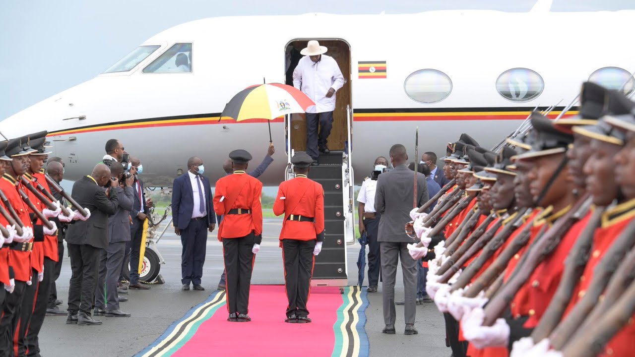 Museveni arrives in Arusha, Tanzania, to attend the 25th Ordinary Summit of the EAC Heads of State