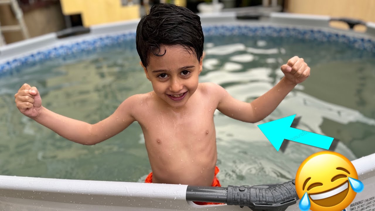 اشتريت لمجودي مسبح عملاق  ومطرت الدنية💦😂