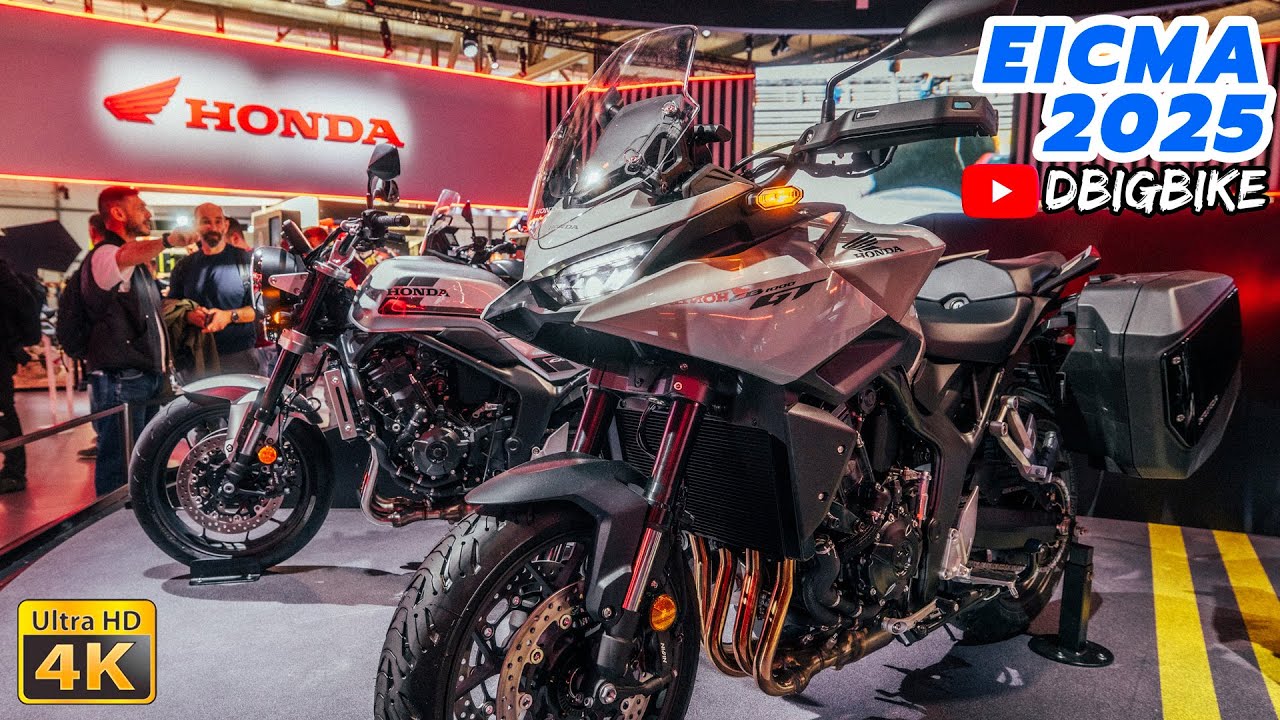 พาชมบูธ Honda EICMA 2025 CB1000GT, CB1000F, V3R, 500/750 E-Clutch, WN7 EV Motorcycle