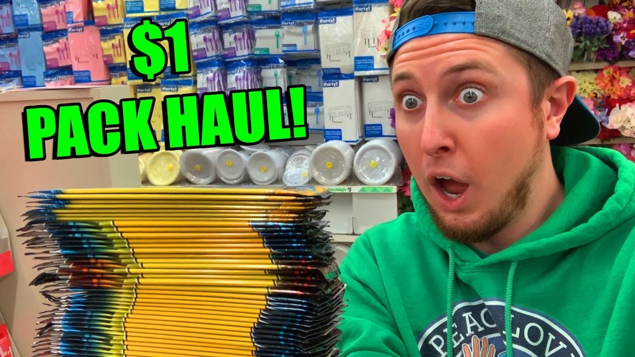 BIG DOLLAR TREE HAUL has us OPENING $1 PACKS OF POKEMON CARDS!