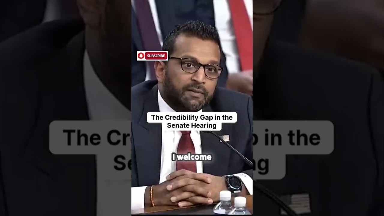 The Credibility Gap in the Senate Hearing #kashpatel #breakingnews #shorts