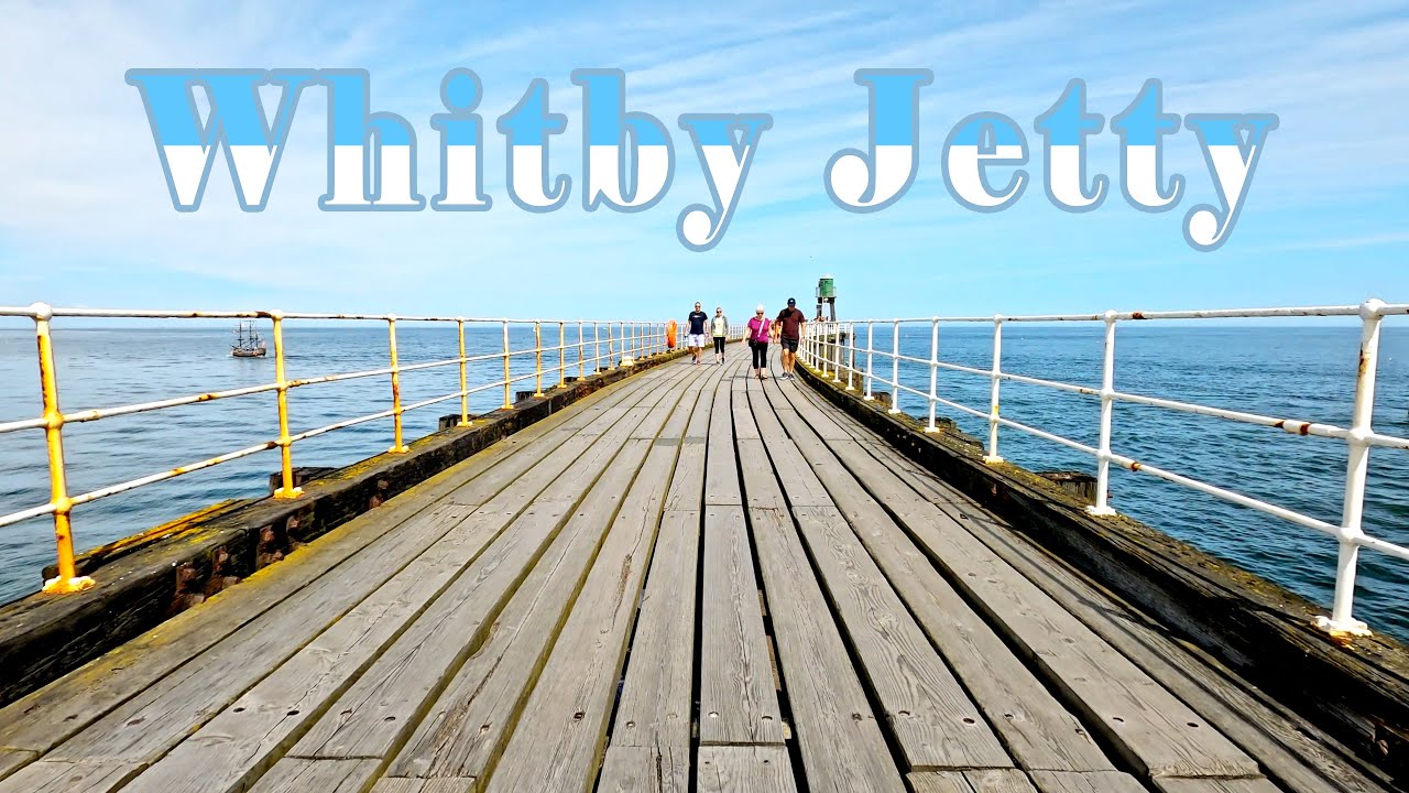 WHITBY JETTY  - Whitby Walk - Whitby Walking Tour - Whitby Virtual Walk - Sunny Whitby