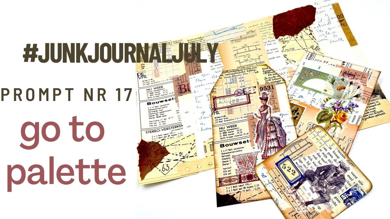 ⭐️ MASTERBOARD COLLAGE⭐️ prompt nr 17 Go To Palette +FREEBIE #junkjournaljuly #craftwithme