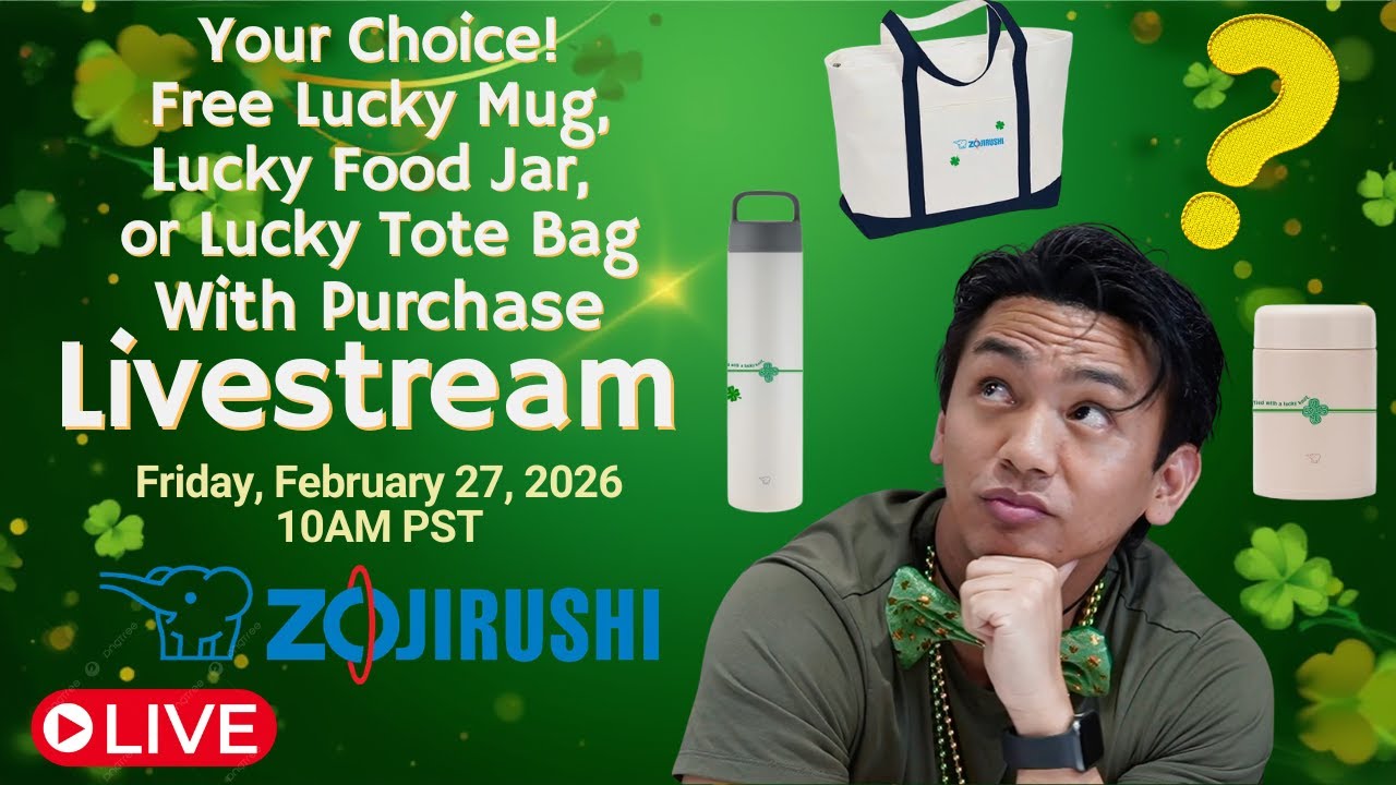 Your Choice! Free Lucky Mug, Lucky Food Jar, or Lucky Tote Bag Gift With Purchase Livestream 2026