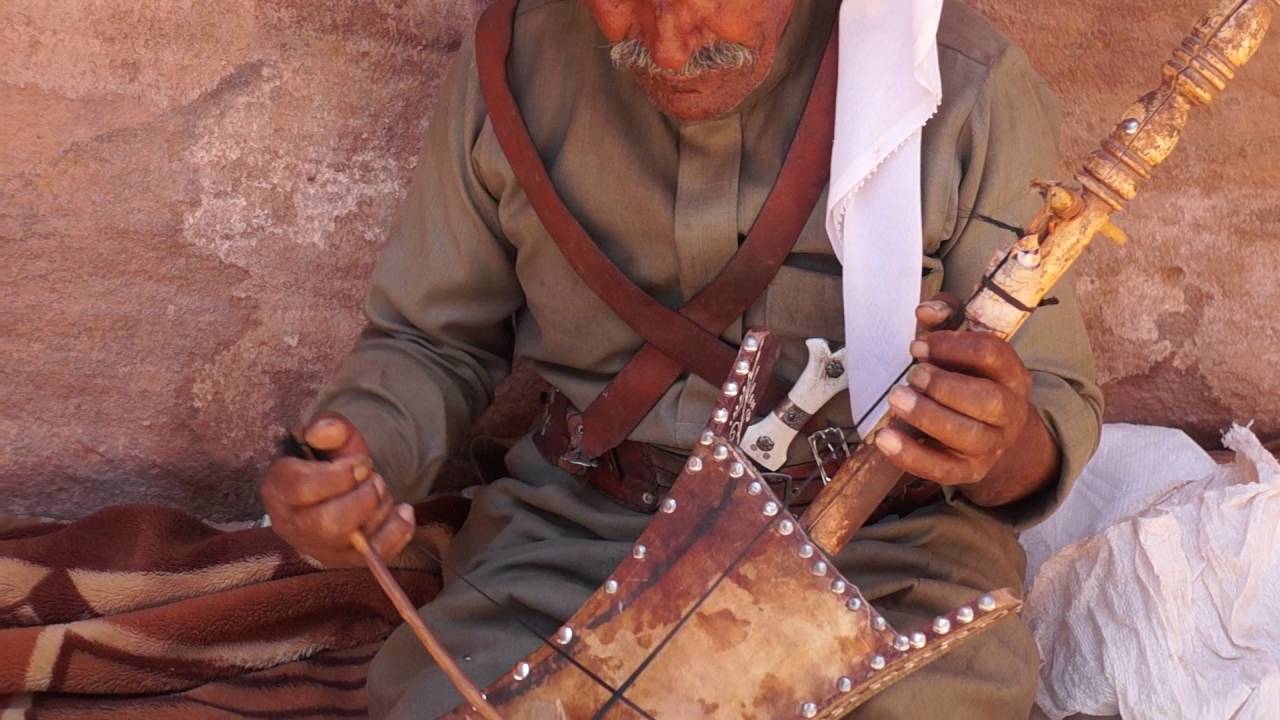 Bedouin musician playing the Rebab - Petra, Jordan - 12 August 2016
