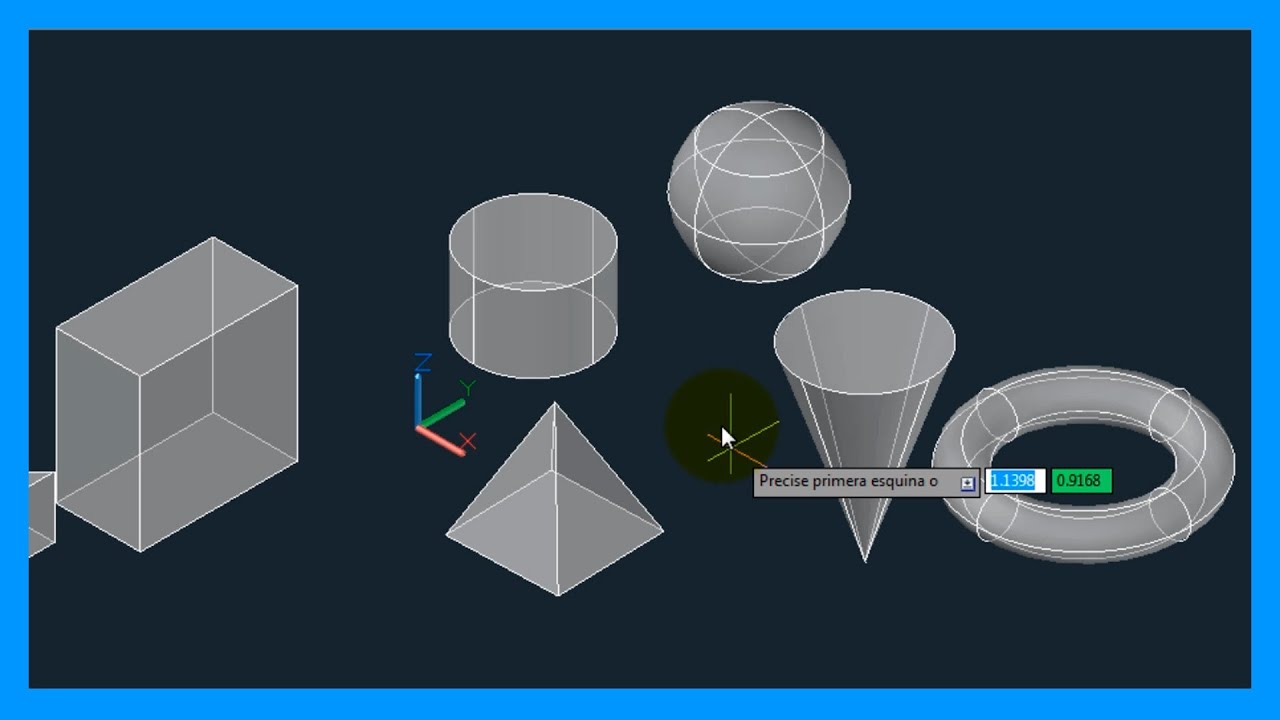 Autocad - 1/7 Iniciaci&oacute;n 3D, b&aacute;sico 3D; Espacio modelado 3D, &oacute;rbita, vistas, estilos 3D. Tutorial HD