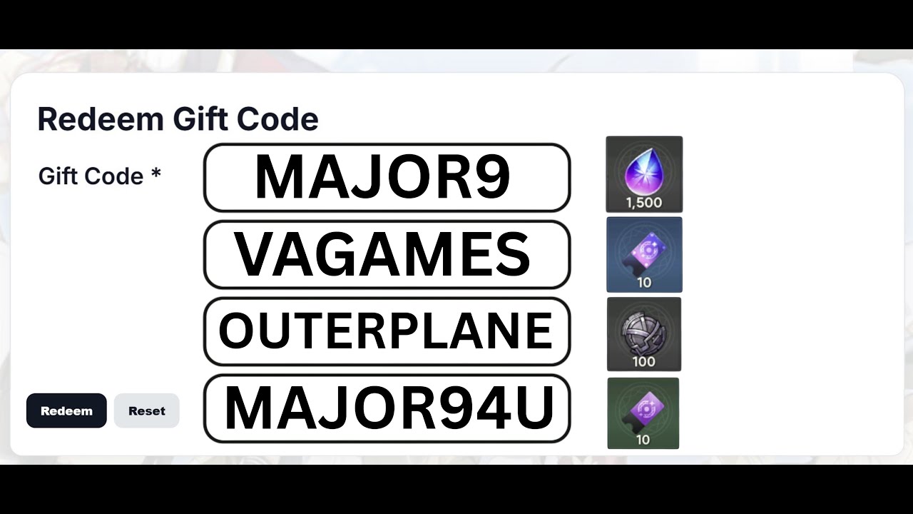 October 3, 2025 Codes (OuterPlane)