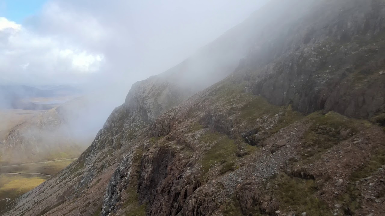 Buachaille Etive Mor hike and A82 4k drone footage