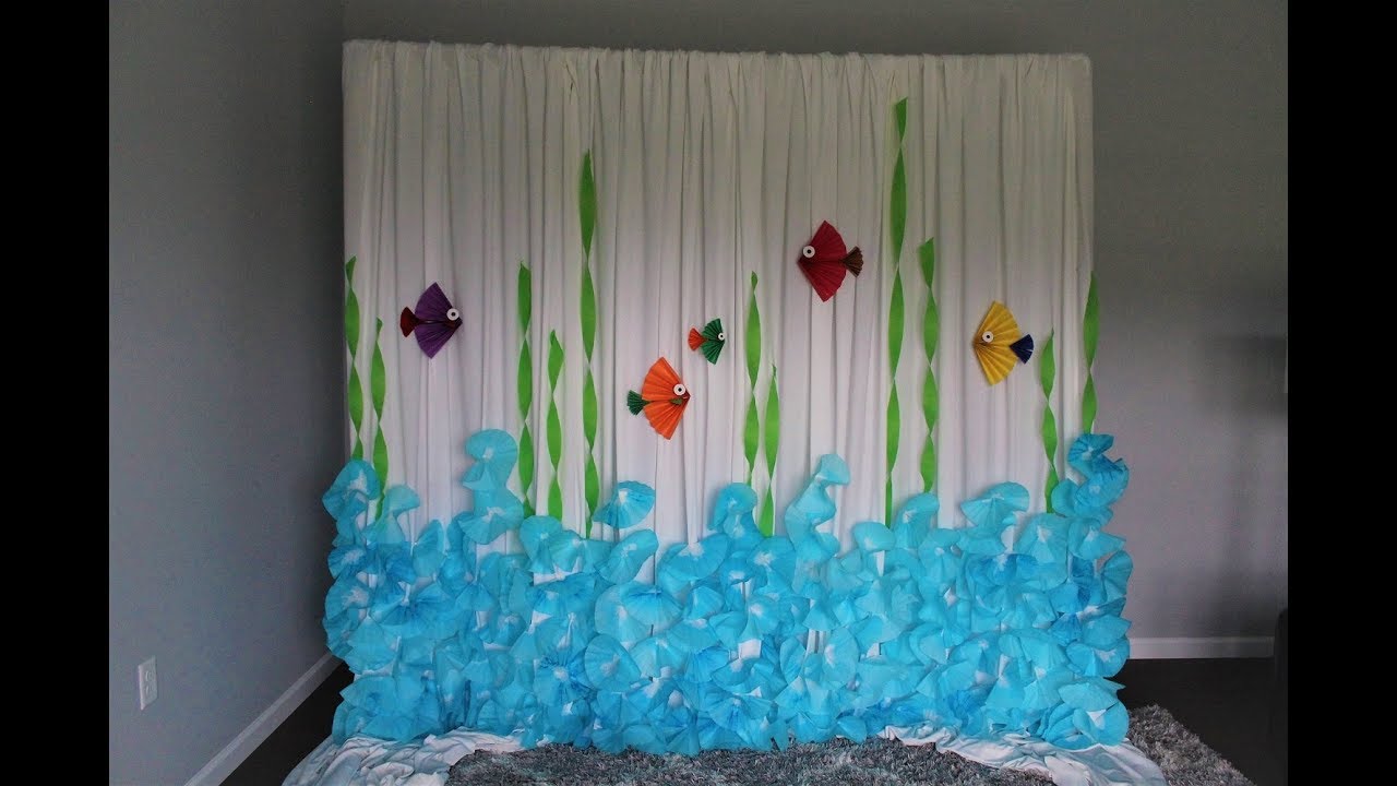 Coffee Filter Backdrop DIY, Under the Sea