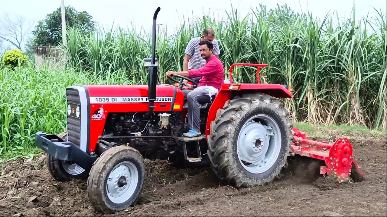 मेस्सी फर्गुसन का डेमो || Massey Ferguson 1035di || rotavator or 9 cultivator || part 3