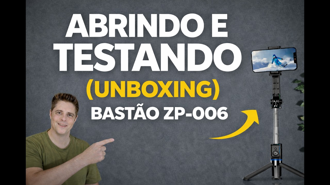 Bastão (ou pau) de selfie Hmaston ZP-006 (Unboxing)