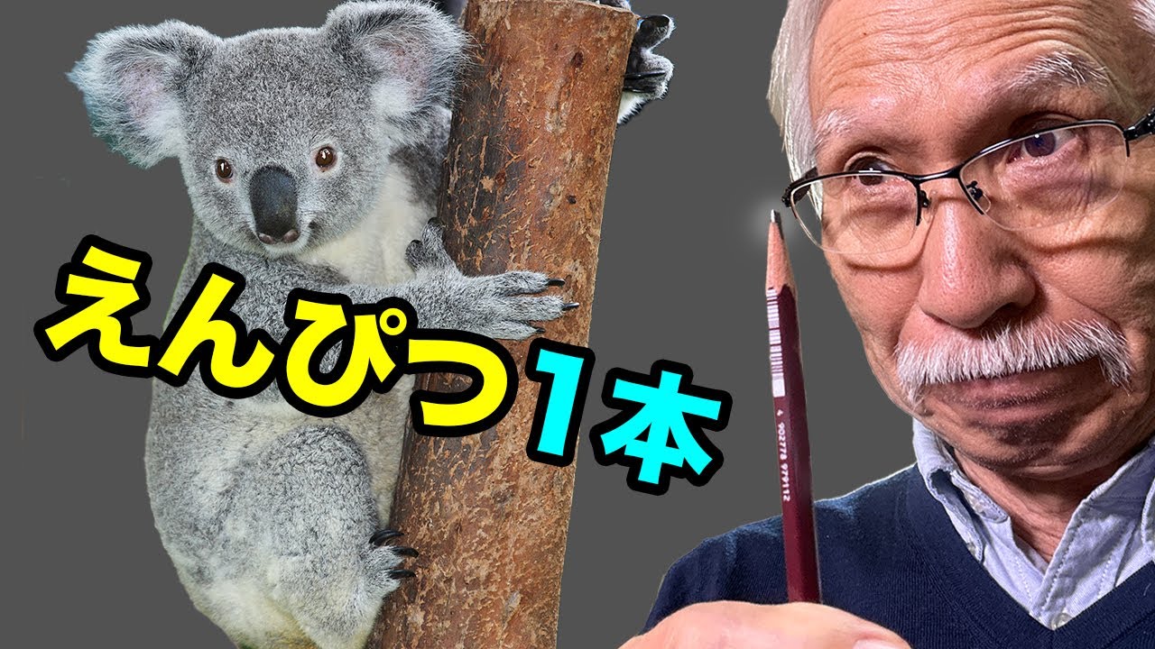 [Eng sub] Draw a very cute koala with a pencil!