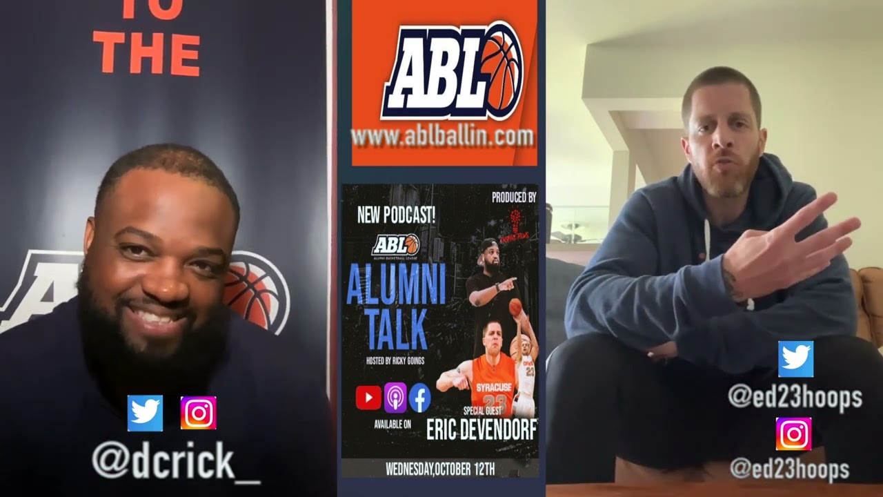 ALUMNI TALK: Special Guest Eric Devendorf 10-12-2022