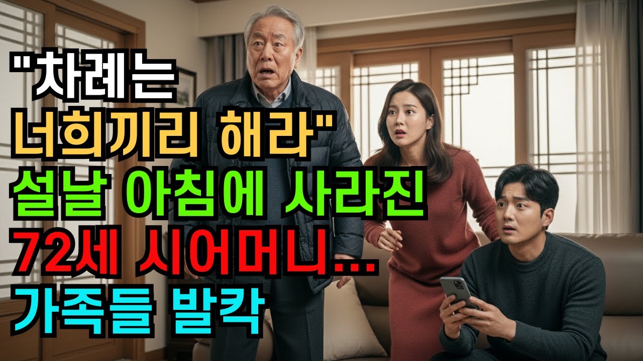 [설날특집]🎊 설날 아침 시어머니가 사라졌다...52년 만에 처음으로 도망친 72세 시어머니 사연