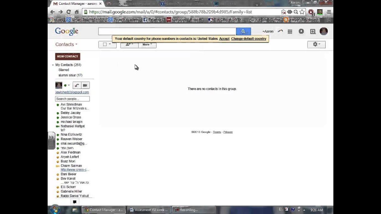 Creating a group in gmail