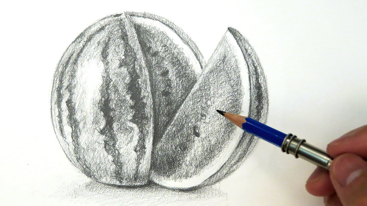 Drawing and Shading a Watermelon