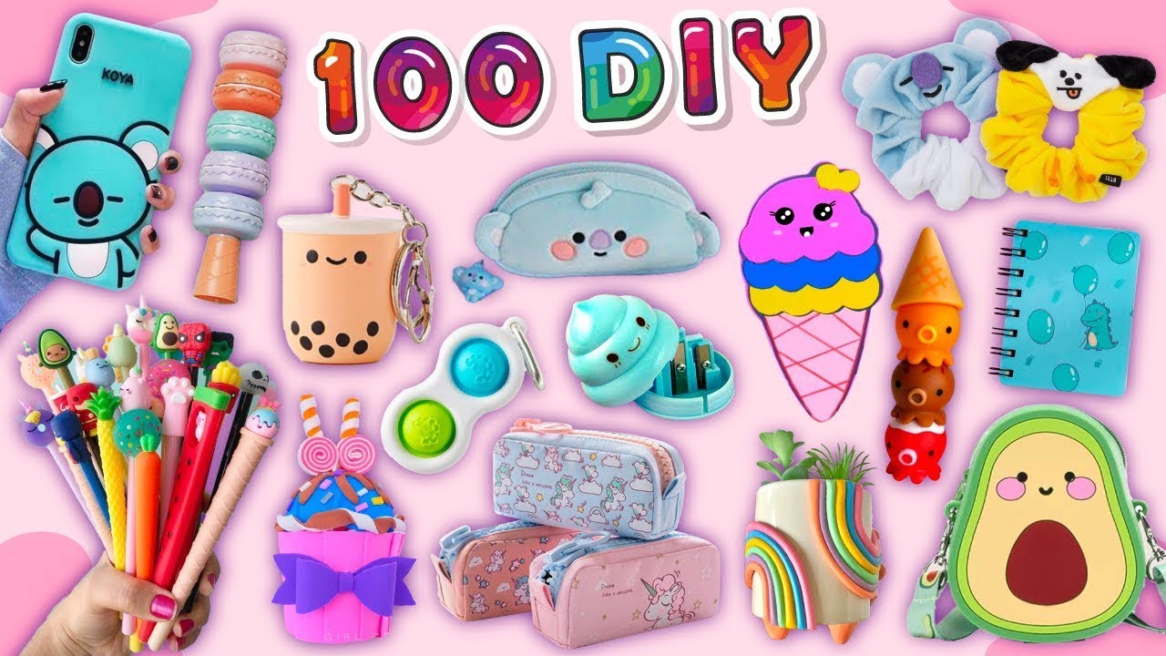 100 DIY - EASY LIFE HACKS AND DIY PROJECTS - SCHOOL SUPPLIES - ROOM DECOR and more...