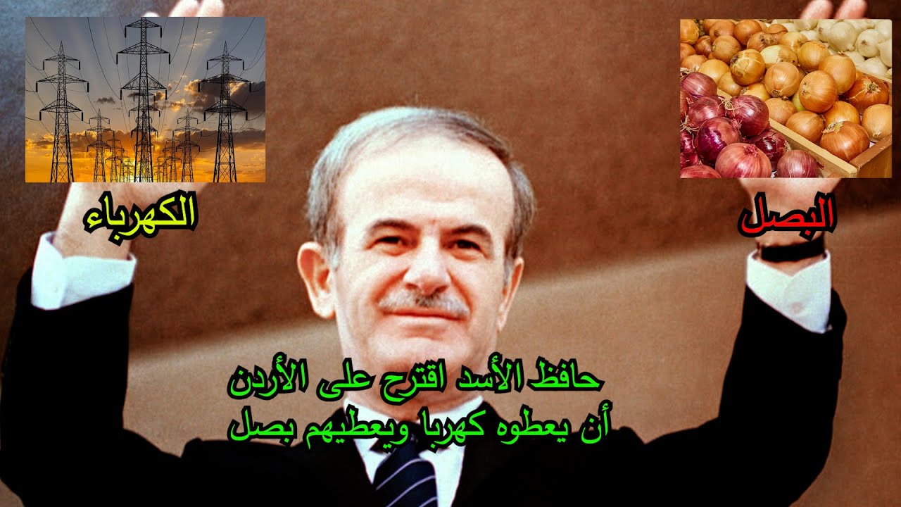 حافظ الأسد اقترح يعطينا بصل ونعطيه كهربا، الأردن يستطيع تغذية العراق وسوريا ولبنان من الكهرباء.
