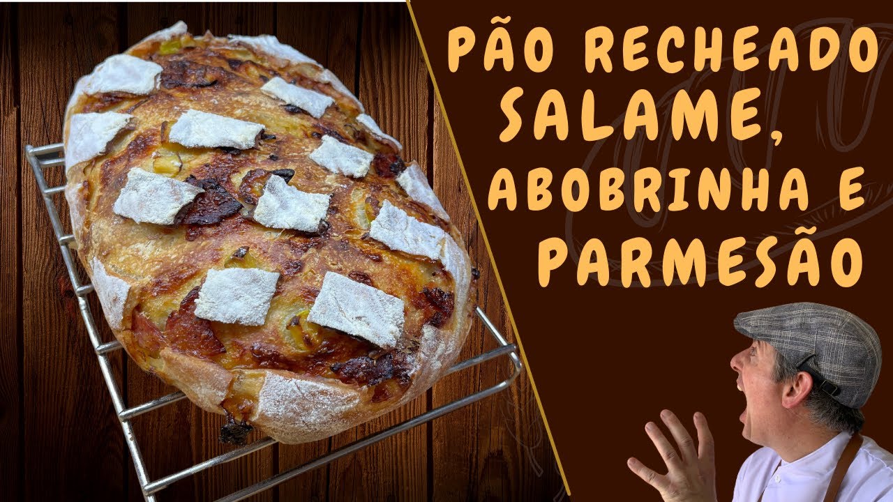 Pão de Fermentação Natural recheado !!! Sabor intenso !!!
