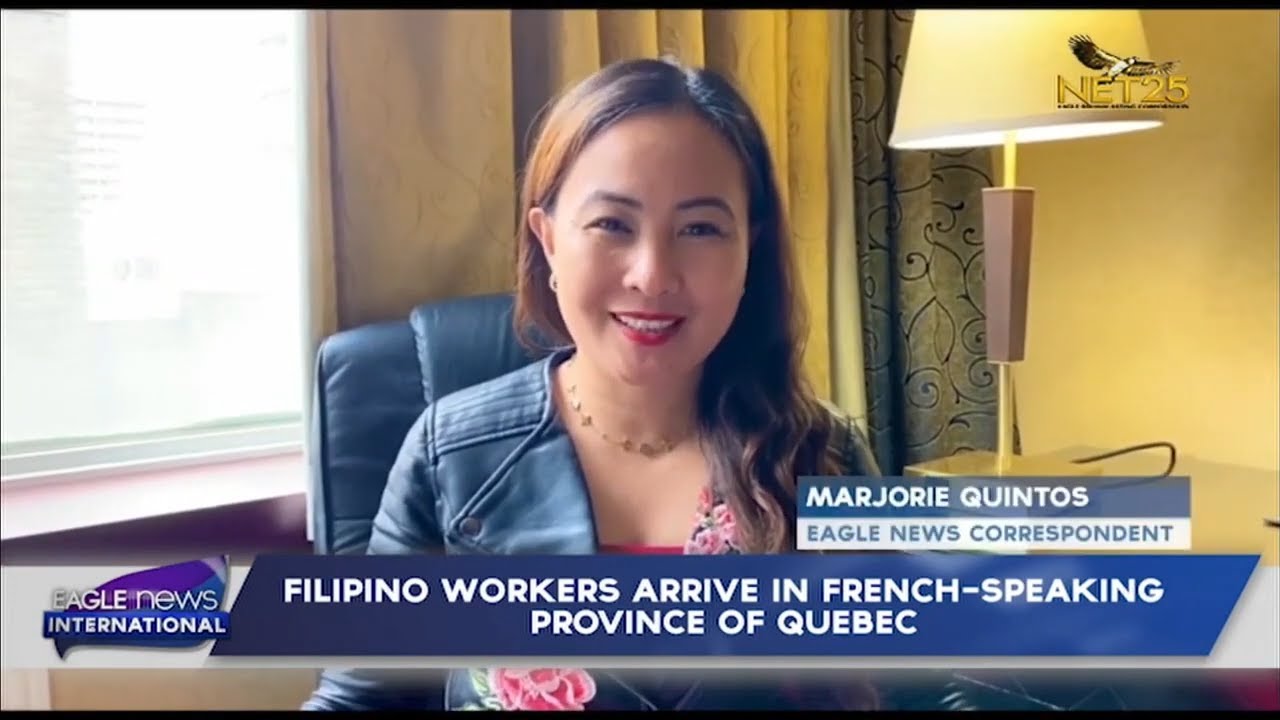 Filipino workers arrive in the French speaking province of Quebec